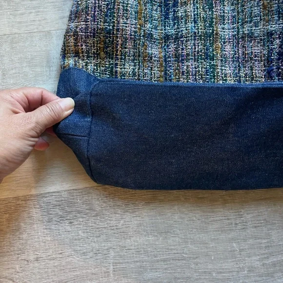 Anna Sui Tinsel Tweed and Denim Tote - Picture 6 of 8